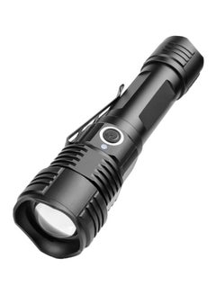 Buy USB Charging Tactical Flashlight Black 17x4.5x3cm in Saudi Arabia