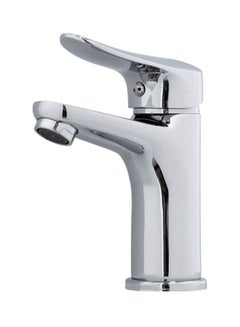 Buy Single Lever Basin Mixer/Brass, Waterfall Spout, Durable Construction, Easy Operation, Single Lever Design For Effortless Temperature & Flow Conrtrol Silver in UAE