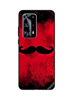 Buy Protective Case Cover For Huawei P40 Pro+ Moustache Red in UAE