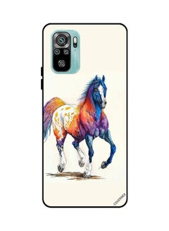 Buy Protective Case Cover For Xiaomi Redmi Note 10 Colourful Horse in UAE