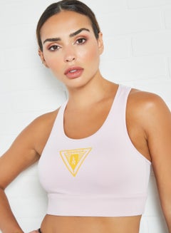 Buy MYT High Neck Training Sports Bra Frost Berry in UAE