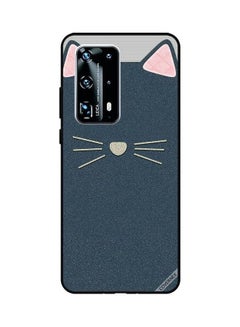 Buy Protective Case Cover For Huawei P40 Pro+ Cat Leather Pattern in UAE