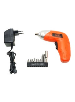 Buy Electric Screwdriver Orange/Black 13.5x5.5x13cm in Saudi Arabia