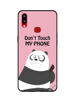 Buy Don't Touch My Phone Panda Printed Protective Case Cover For Samsung Galaxy A10s Multicolour in Saudi Arabia