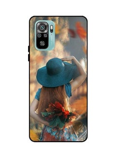 اشتري Protective Case Cover For Xiaomi Redmi Note 10 Hat Girl Hiding Love Leaves في الامارات