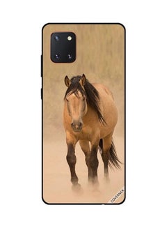 Buy Protective Case Cover For Samsung Galaxy Note 10 Lite Brown Horse Race in Saudi Arabia