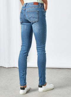 اشتري Mid Rise Skinny Fit Jeans Light Blue في السعودية