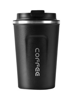 Buy Stainless Steel Insulated Thermal Coffee Cup Black 15x7.50x9.40cm in Egypt