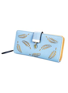 Buy Sleek Lightweight Casual Wallet Blue/Gold in UAE