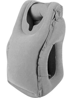 Buy Multi-Functional Travel Pillow Cotton Grey 55x350x30cm in Saudi Arabia