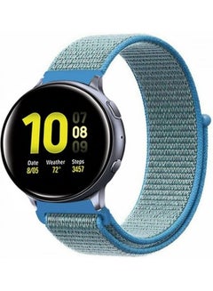 Buy Replacement Nylon Band For Samsung Galaxy Watch Active/Active 2 Tahoe Blue in UAE