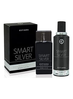 Shop Estiara Smart Silver Edt And Body Spray Gift Set 100 200ml Online In Dubai Abu Dhabi And All Uae