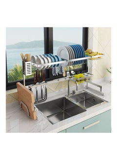 Buy Stainless Steel Dish Drying Rack Sliver 86x32x52cm in Saudi Arabia