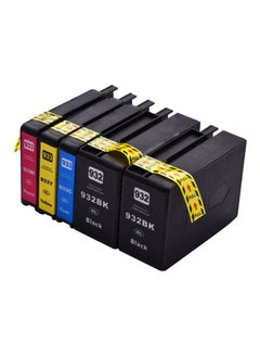 Buy 5-Piece Ink Cartridge Set 'Black/Blue/Yellow in Saudi Arabia