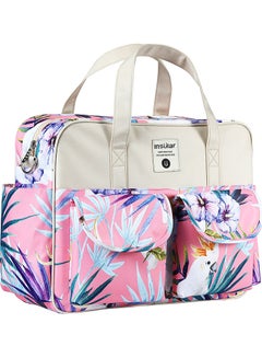 Buy Floral Printed Baby Diaper Handbag in UAE