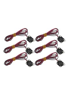 Buy 6-Piece 3-Pin End Stop Limit Switch With Cable For 3D Printer Black/White/Red in UAE