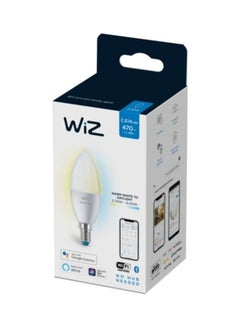 اشتري C37E14 WiFi+Bluetooth Smart Led Candle Bulb White/Silver 11.6x3.9x3.9سم في الامارات