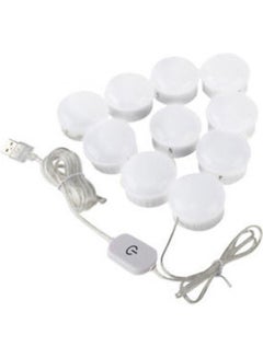 Buy LED Vanity Mirror Lights Hollywood Style Makeup Mirror Bulbs White 8/2x5/9x2/7inch in Egypt