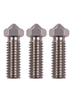 Buy 3-Piece 3D Printer Extruder Stainless Steel Volcano Nozzle Silver in UAE