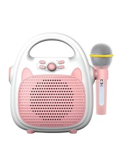 Buy Rechargeable Portable Karaoke Speaker With Microphone I7795P-A Pink/White in Saudi Arabia