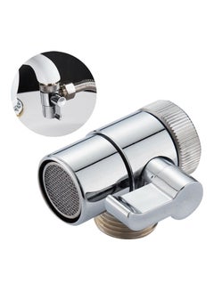 Buy 3-Way Diverter Home Kitchen Bathroom Bidet Basin Faucet Adapter Silver in UAE