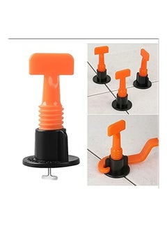 Buy 50-Piece Tile Leveling System Tool Black/Orange in UAE