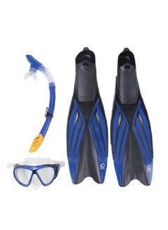 Buy Snorkel Swimming Scuba Diving Fins With Adults Snorkeling Foot Flippers And Goggles 68x31x11cm in Saudi Arabia