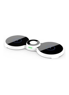 Buy 3-In-1 Magnetic Wireless Charger White/Black in UAE