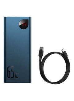 اشتري باور بنك أدامان بتقنية Quick Charge وقدرة 65 وات مع كابل بمنفذ USB 20000.0 mAh أسود/أزرق في مصر