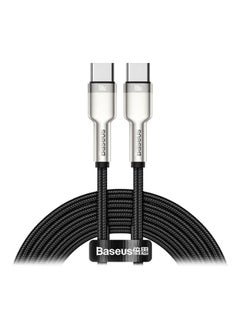 Buy Type C Cable, 100W USB C to C Fast Charging Cable PD3.0 5A, Braided Nylon Phone Charger USB C Cable for iPhone 15 Pro Max, 15 Plus, iPad mini, MacBook Pro/Air, iPad Pro, Samsung S23+, Huawei P60 2M Black in UAE