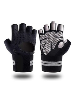 Buy Anti-Slip Weight Lifting Gym Gloves M in UAE