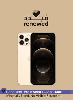 Buy Renewed - iPhone 12 Pro Max With Facetime 128GB Gold 5G - International Version in UAE