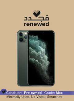 Buy Renewed - iPhone 11 Pro With FaceTime Midnight Green 256GB 4G LTE - International Specs in UAE