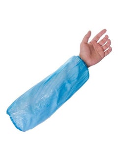 Buy 100-Piece Polyethylene Over Sleeves Blue 20x40cm in UAE