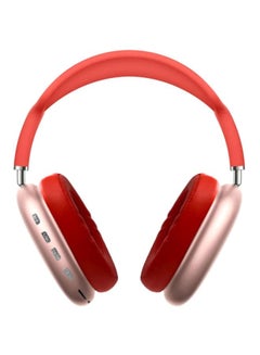 Buy P9 Bluetooth Wireless Headset Over-Ear Headphone With Mic Red in Saudi Arabia