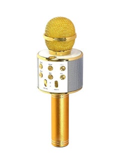 Buy Portable Wireless Handheld Karaoke Microphone With Bluetooth Speaker WS-858 Gold in UAE