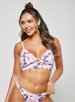 Buy Floral Bikini Top Pink in UAE