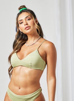 Buy Solid Bikini Top Green in Saudi Arabia