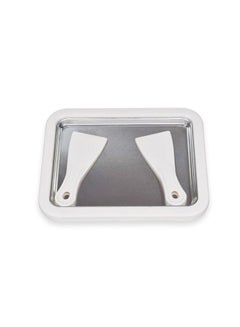 Buy 3-Piece Fried Ice Machine Mini Plate White/Silver in UAE