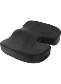 Buy Coccyx Medical Orthopedic Memory Foam Seat Velvet Black 35x30cm in Saudi Arabia