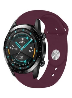 Buy Silicone Replacement Band for Huawei GT2 Watch Purple in UAE