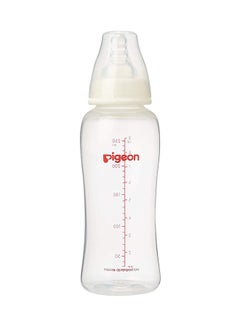 Buy Streamline Slim-Neck Feeding Bottle, 250 mL - Clear/White in UAE