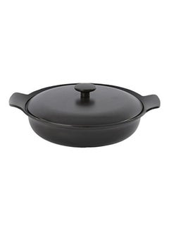 Buy Cast Iron Pan With Lid Black 28cm in Egypt