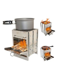 Buy Portable Wood Burning BBQ Grill Stove One Size in Saudi Arabia