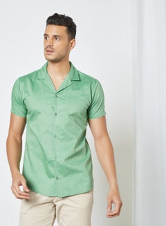 Buy Slim Fit Shirt Green in Saudi Arabia