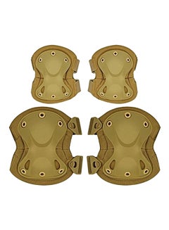 Buy 4-Piece Tactical Combat Knee & Elbow Protective Guard Pads 1X2X2inch in UAE