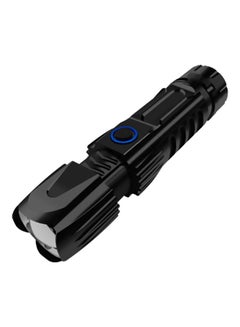 Buy Zoom Charging Flashlight Black/Silver/Yellow 4x4.5x4cm in UAE