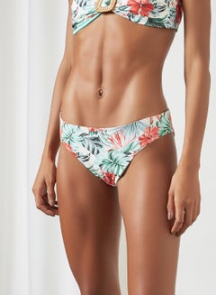 Buy Tropical Print Bikini Bottom Multicolour in UAE