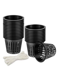 Buy 26-Piece/Set Hollow Design Hydroponic Cups Black in UAE