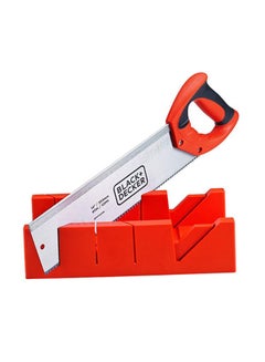 Buy Mitre Box With Saw Orange/Silver/Black 14inch in UAE